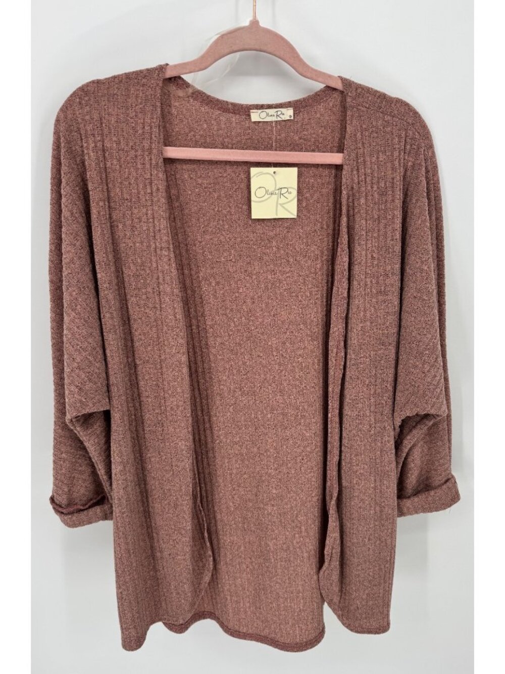 Olivia Rae Womens 3/4 Sleeve Open Front Lightweight Cardigan Sweater Size XL